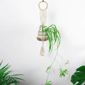 Plantenhanger - 50 cm - Katoen - Plantenpot - Hangpot - Hangende bloempot - Plantenhanger macrame - Plantenhanger binnen - Hangpotten - Plantenhangers