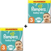 Pampers Baby-Dry Luiers - Maat 3 - 396 Stuks - Maandbox