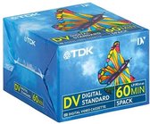 TDK 5 Pack Mini DV tapes 60