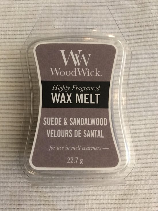 WoodWick mini wax melt Suede & Sandalwood 2 stuks