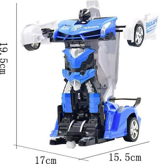 Rc Transformer auto – Speelgoed auto met afstandsbediening – Auto speelgoed jongens  - Bestuurbare auto - Tiekydo