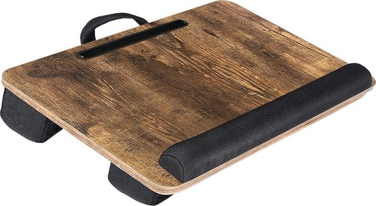 HN® Luxe Comfortabele schoot en bureau laptop / tablet / telefoon plateau  hout bruin|... | bol.com