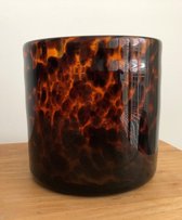 Colmore by Diga Votive - Waxinelichthouder - Windlicht - Bruin Leopard - Medium