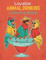 Lovable Animal Drinking Coloring Book