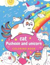 Cat Pusheen and Unicorn Coloring Book