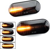 LED Dynamic Zijknipperlichten voor Seat Ibiza 6L - Cordoba - Toledo 1M - Leon 1M / 14805294 / Smoke - Zwart