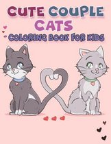 Cute Couple Cats Coloring Book For Kids
