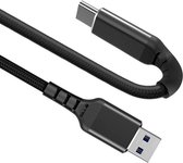 USB C kabel - 2.0 - 480 mb/s - Extra buigbaar - Gevlochten nylon mantel - Zwart - 0.5 meter - Allteq