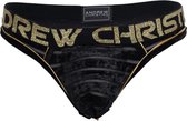 Andrew Christian Plush Sheer Stripe 91751 String - Maat S - Erotische Heren String - Sexy Mannen Ondergoed