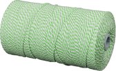 Katoenkoord - Groen/Wit - Touw - spoel 100gr - dikte 1,5mm - lengte 130 mtr (Nr.16)