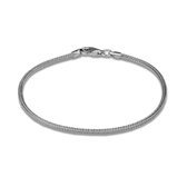 Silventi 910470492 Zilveren Armband - Vossenstaart - Karabijnsluiting - 19cm - Zilverkleurig