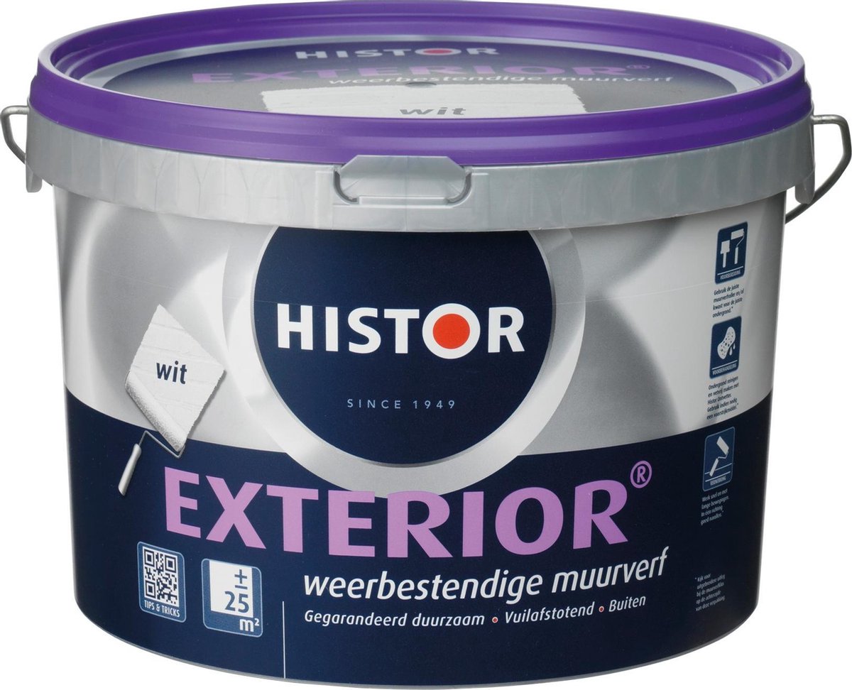 Histor Exterior Muurverf - 2,5 liter - Wit
