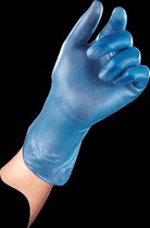 Wegwerp handschoenen vinyl 100 stuks SensaNyl P, gepoederd, blauw XL
