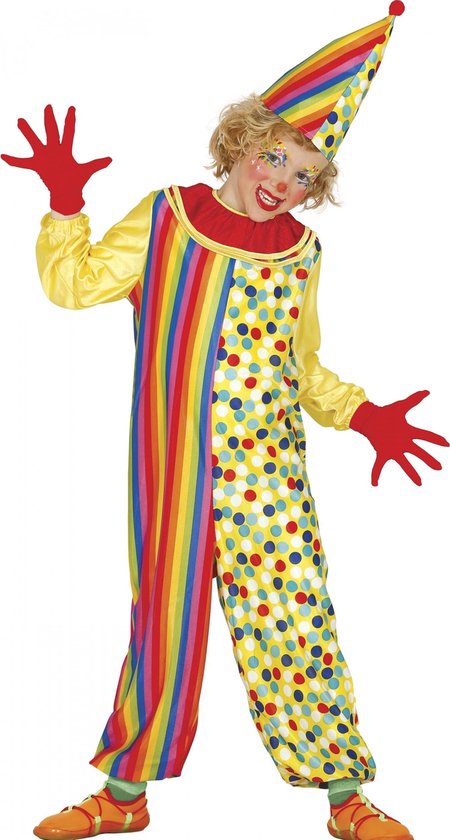 Fiestas Guirca Clownspak Junior Polyester Rood/geel Mt 5-6 Jaar