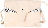 Yoonz - Crossbody Tas - Clutch - Ritssluiting - Verstelbaar En Afneembaar Hengsel - Afneembaar Polsbandje - Croco / Cheetah Print - Beige