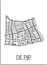 De Pijp Plattegrond poster A3 poster (29,7x42cm) - DesignClaud