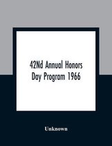 42Nd Annual Honors Day Program 1966