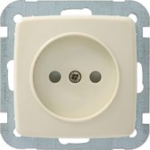 GAMMA enkelvoudig stopcontact | serie "K2" | inbouw | zonder randaarde | crème