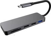 Thredo USB C Adapter Hub - HDMI 4K / SD en Micro SD Card / USB 3.0 en USB 2.0 / USB C - Voor laptop / macbook