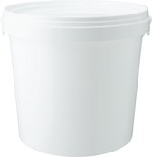 Lege Plastic Emmer Wit met Deksel  – 10 liter