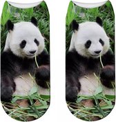 Enkelsokken Panda - Pandaberen enkelsokken - Fotoprint - Unisex Maat 36-41