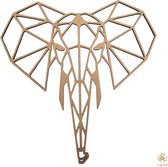 Lay3rD Lasercut - Houten Wanddecoratie - Maxi Olifant - Geometrisch - MDF 6mm