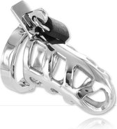 Brutal Stainless Steel Chastity Cage - chrome Platted met 3 ringen