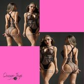 Lingerie - Erotiek - One size - XXL - Body - Inclusief kousenband