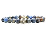 Beaddhism - Armband - Dumortiriet - 925 Zilver - Lucky Dragon - 8 mm - 22 cm