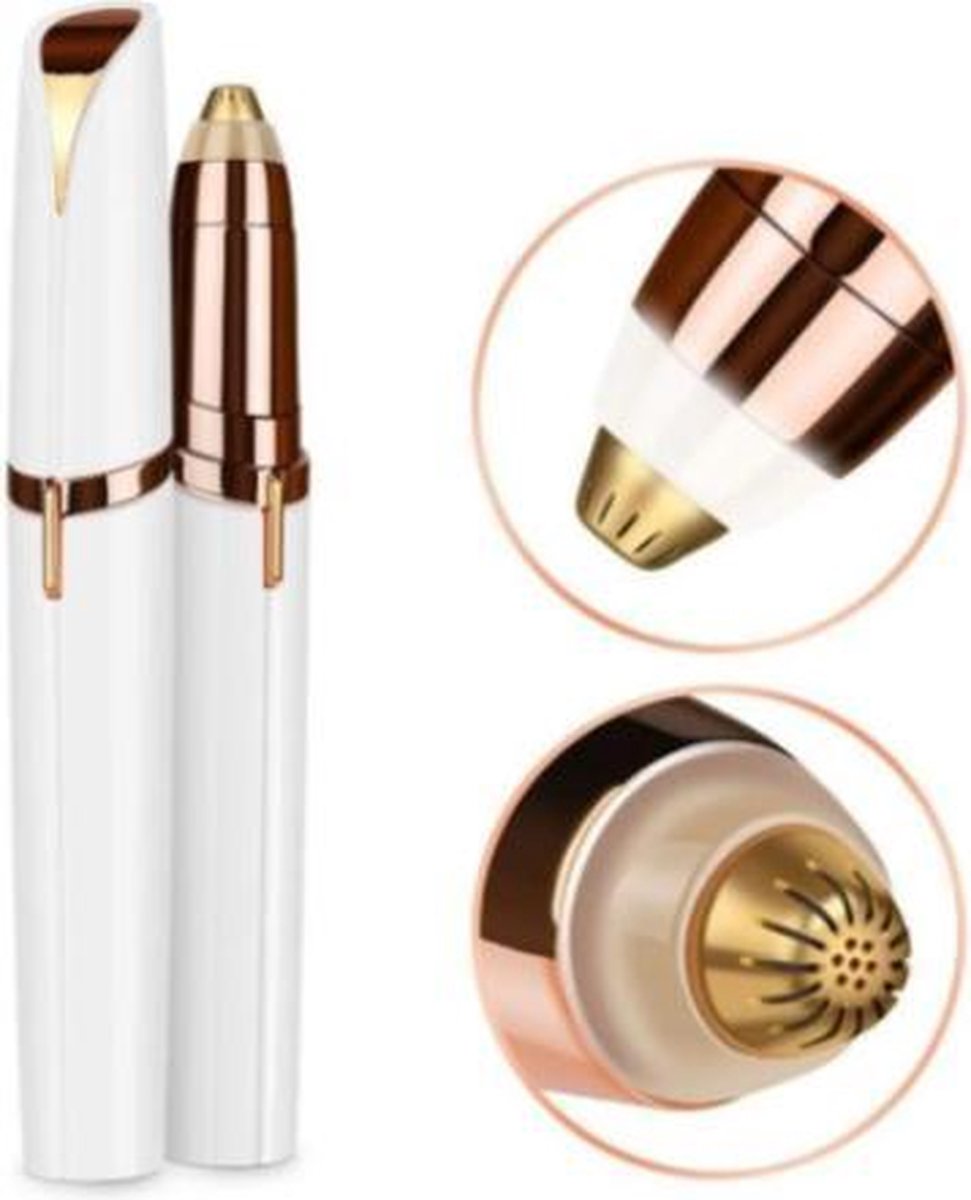 Bol.com Wenkbrauw trimmer- Precisietrimmer - Wenkbrauw epilator -  Gezicht ontharing - Elektrisch - Draadloos - Led lampje - inc... aanbieding