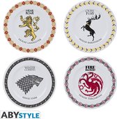 GAME OF THRONES Set of 4 Plates Houses