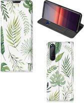 Smartphone Hoesje Sony Xperia 5 II Wallet Book Case Bladeren