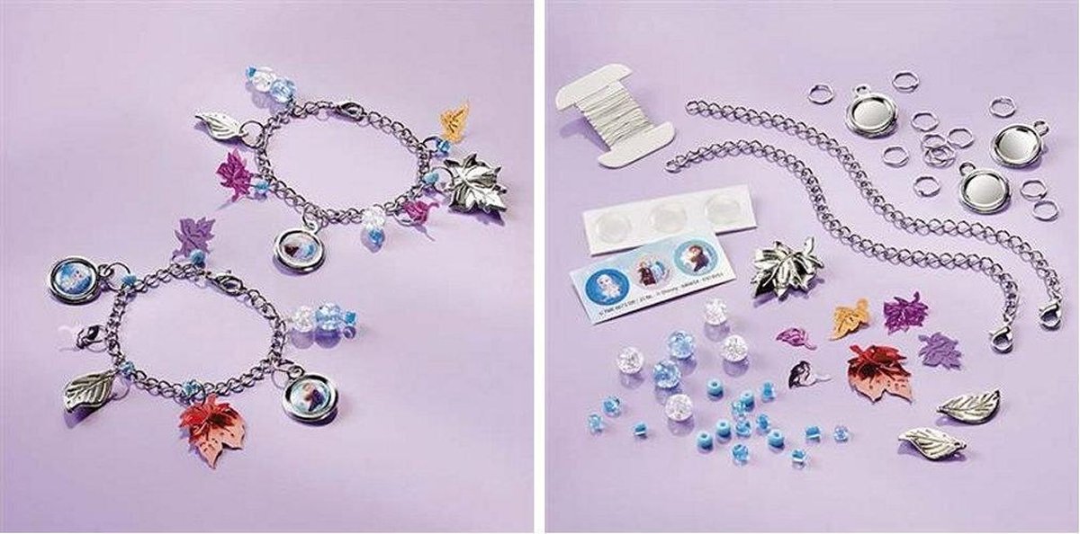 Disney Frozen Totum bedel armbandjes maken met Anna en Elsa speelgoed meisjes vanaf 5 jaar - knutselen vriendschapsarmbandjes - Forest Charm Bracelets cadeau tip — afbeelding 9