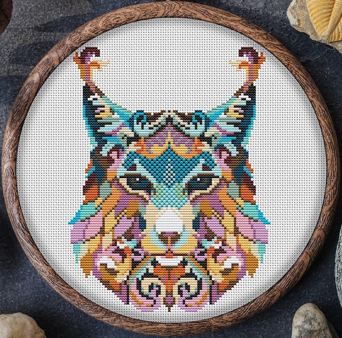 Borduurpakket MANDALA LYNX - AWSOME PATTERNS
