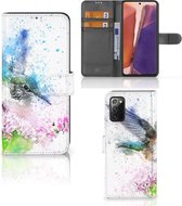 Wallet Book Case Samsung Galaxy Note 20 Hoesje Vogel