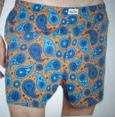 Happy Socks Boxer - Oranje Blauwe Print - Maat M