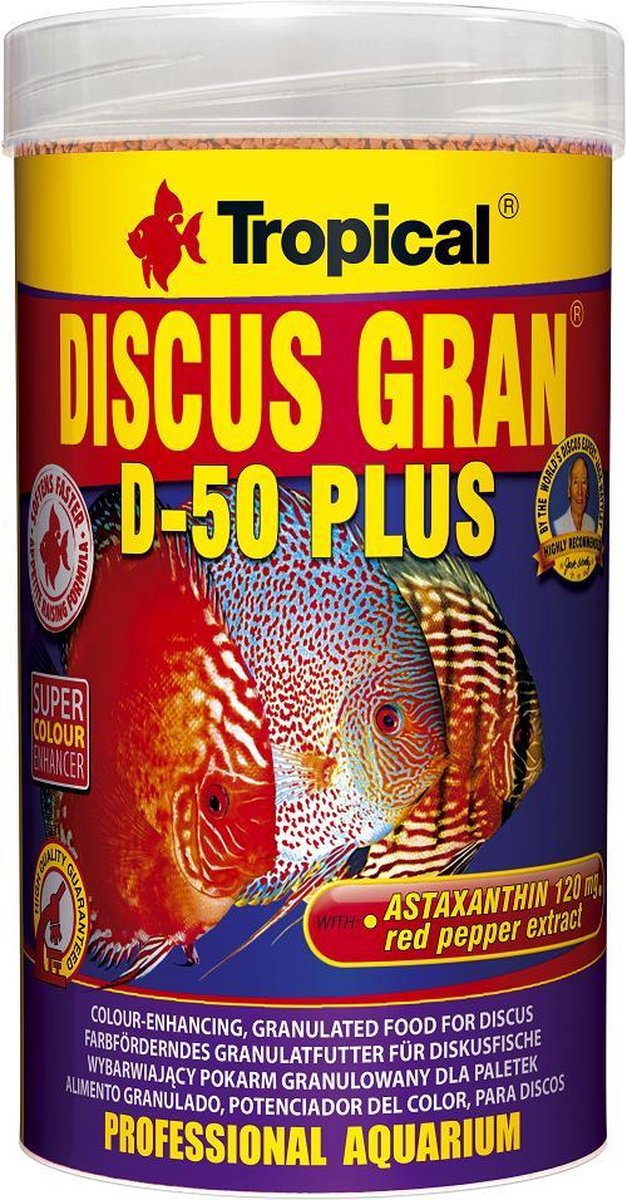 Tropical Discus Granulaat D-50 PLUS | 250ml | Aquarium Visvoer | Discusvoer
