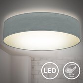 B.K.Licht - Decoratieve Plafondlamp - Ø48cm - kantoorlamp - grijz - ronde - voor binnen - LED plafonniére - 4.000K - 1.800Lm - 20W