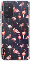 Casetastic Samsung Galaxy A72 (2021) 5G / Galaxy A72 (2021) 4G Hoesje - Softcover Hoesje met Design - Flamingo Party Print