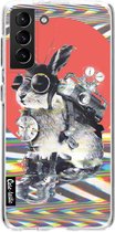Casetastic Samsung Galaxy S21 Plus 4G/5G Hoesje - Softcover Hoesje met Design - Time Traveller Print