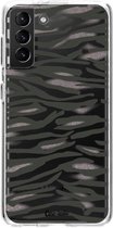 Casetastic Samsung Galaxy S21 Plus 4G/5G Hoesje - Softcover Hoesje met Design - Zebra Army Print