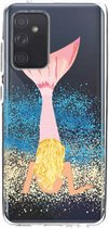 Casetastic Samsung Galaxy A52 (2021) 5G / Galaxy A52 (2021) 4G Hoesje - Softcover Hoesje met Design - Mermaid Blonde Print