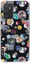 Casetastic Samsung Galaxy A52 (2021) 5G / Galaxy A52 (2021) 4G Hoesje - Softcover Hoesje met Design - Cosmic Black Print
