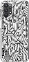 Casetastic Samsung Galaxy A32 (2021) 5G Hoesje - Softcover Hoesje met Design - Abstraction Lines Print