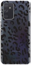 Casetastic Samsung Galaxy A72 (2021) 5G / Galaxy A72 (2021) 4G Hoesje - Softcover Hoesje met Design - Leopard Print Black Print