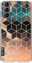 Casetastic Samsung Galaxy S21 4G/5G Hoesje - Softcover Hoesje met Design - Ombre Dream Cubes Print