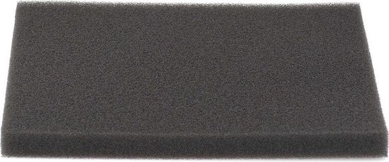 Zwart schuimfilter.