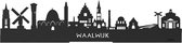 Standing Skyline Waalwijk Zwart hout - 60 cm - Woondecoratie design - Decoratie om neer te zetten en om op te hangen - Meer steden beschikbaar - Cadeau voor hem - Cadeau voor haar - Jubileum - Verjaardag - Housewarming - Interieur - WoodWideCities