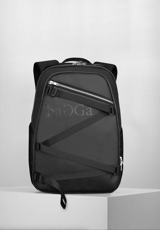 VRi Bagga laptop rugzak 16 inch  25L - waterafstotend - man/vrouw - zwart