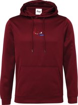 FitProWear Polyester Hoodie Dutch - Unisex -  Bordeaux - Maat XXL / 2XL  - Mannen / Vrouwen - Sporttrui - Hoodie - Trui - Sweater - Polyester trui - Trui Capuchon - Sportkleding -